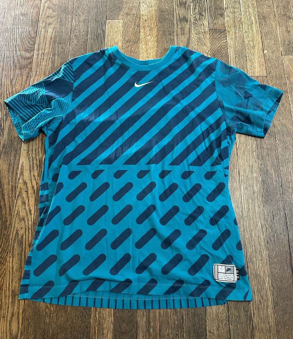 Nike Serena Williams Design Crew Graphic T-Shirt Teal/Navy Large
